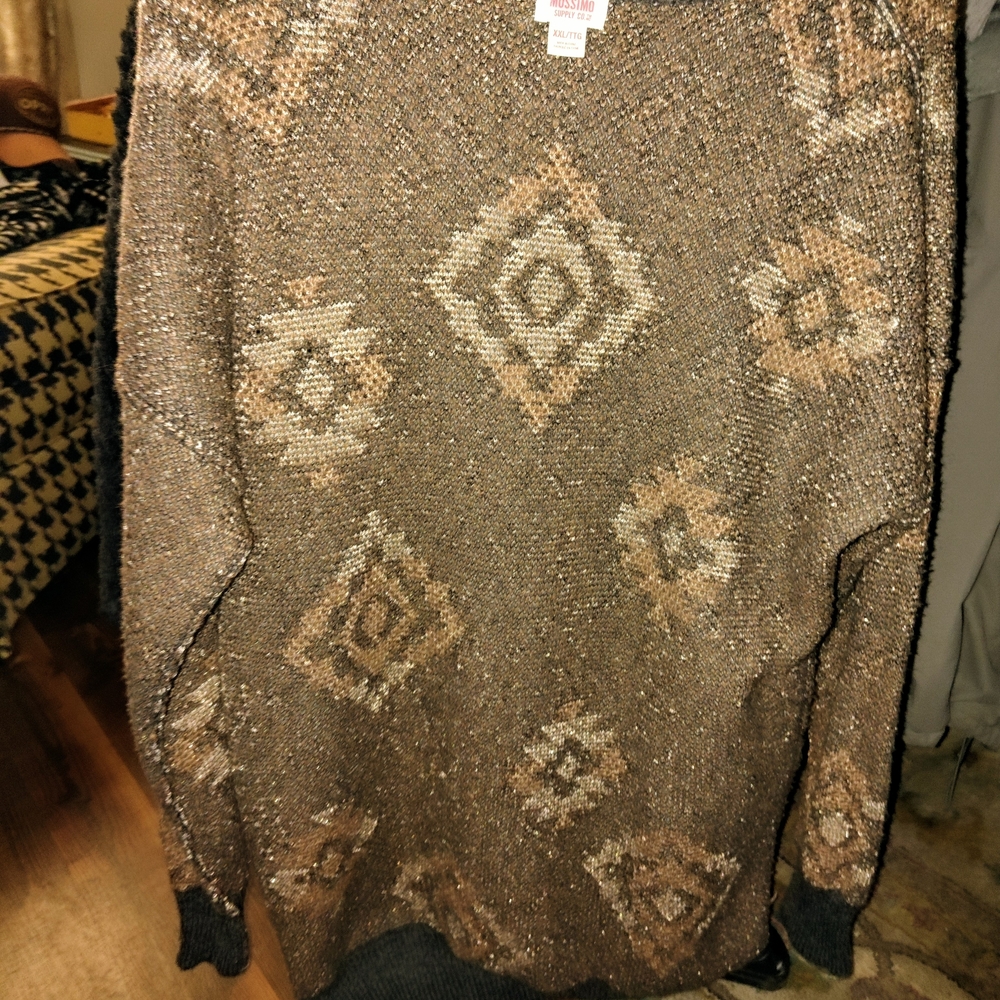 Mossimo Supply Co. XXL Womens Crewneck Knit Sweater in Brown and Gray - Picture 3 of 11